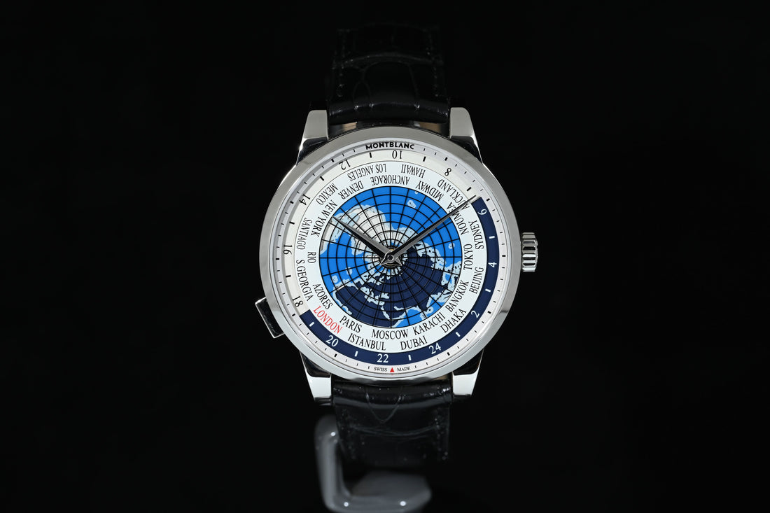 MONTBLANC | Heritage Spirit Orbis Terrarum Acciaio 41 mm. Scatola e Garanzia, 2018 Come nuovo, mai indossato