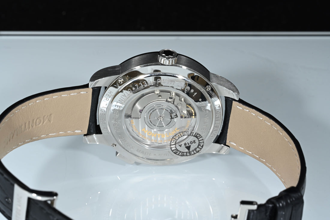 MONTBLANC | Heritage Spirit Orbis Terrarum Acciaio 41 mm. Scatola e Garanzia, 2018 Come nuovo, mai indossato