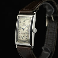 OMEGA | Orologio rettangolare carica manuale Vintage Anni ’30 Acciaio