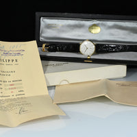 PATEK PHILIPPE | CALATRAVA 18K Yellow Gold, 34 mm. Manual Winding. Year 1965. Patek Philippe Box and Papers.