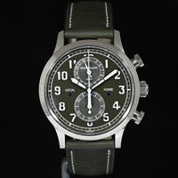 PATEK PHILIPPE | CALATRAVA PILOT TRAVEL TIME FLYBACK Chronograph Khaki green dial Oro bianco Ref. 5924G Scatola e Garanzia Italia 2023