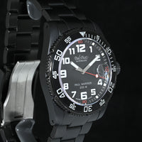 Paul Picot | Paul Mariner III Ref. 4351 SG Paul Picot box, 1910s Steel Black PVD, 42 mm.