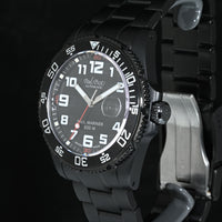 Paul Picot | Paul Mariner III Ref. 4351 SG Paul Picot box, 1910s Steel Black PVD, 42 mm.