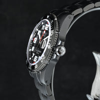 Paul Picot | Paul Mariner III Ref. 4351 SG Paul Picot box, 1910s Steel Black PVD, 42 mm.