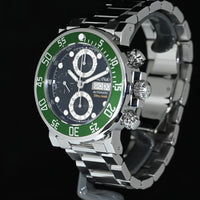 Paul Picot | YACHTMAN II Chronograph Ref. 1027 Green Bezel | Box and Papers