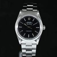 ROLEX | Oyster Perpetual AIR-KING Precision Ref. 14000, acciaio, 34 mm. Scatola e Garanzia Rolex, 2000