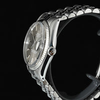 ROLEX | Oyster Perpetual DATEJUST 36 mm. Ref. 1601 Steel/White gold bezel | Year 1976 Grey dial