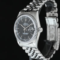 ROLEX | Oyster Perpetual DATEJUST Ref. 16220 Steel, 36 mm. Black Dial - Year 1997