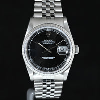 ROLEX | Oyster Perpetual DATEJUST Ref. 16220 Steel, 36 mm. Black Dial - Year 1997