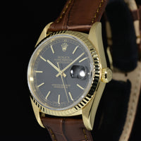 ROLEX | Oyster Perpetual DATEJUST Ref. 16238 - Yellow Gold / Leather - 36 mm