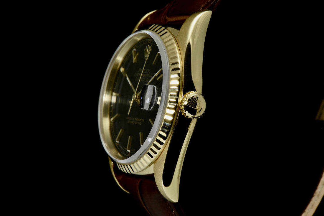 ROLEX | Oyster Perpetual DATEJUST Ref. 16238 - Yellow Gold / Leather - 36 mm