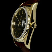 ROLEX | Oyster Perpetual DATEJUST Ref. 16238 - Yellow Gold / Leather - 36 mm