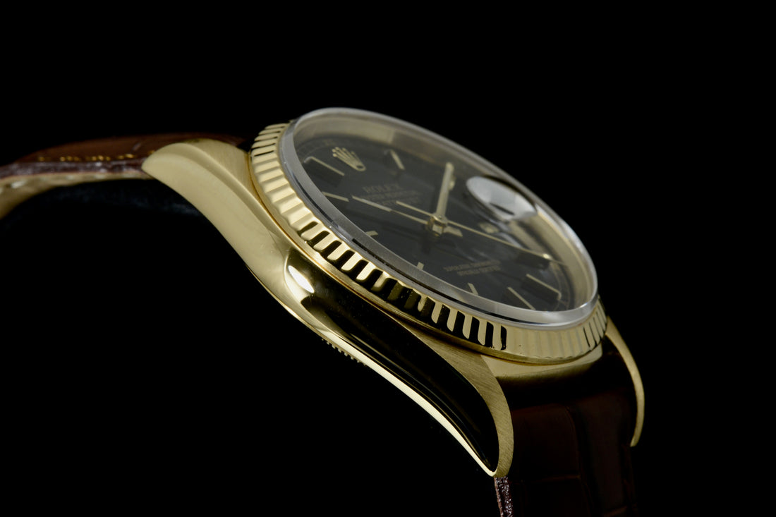 ROLEX | Oyster Perpetual DATEJUST Ref. 16238 - Yellow Gold / Leather - 36 mm