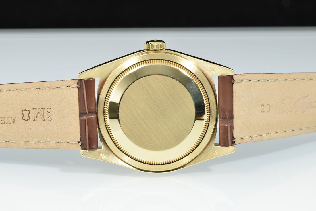 ROLEX | Oyster Perpetual DATEJUST Ref. 16238 - Yellow Gold / Leather - 36 mm