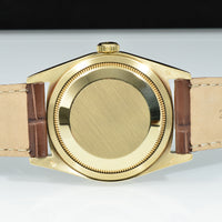 ROLEX | Oyster Perpetual DATEJUST Ref. 16238 - Yellow Gold / Leather - 36 mm