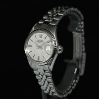 Rolex | Oyster Perpetual DATE Lady 'Linen dial' Ref. 6517 from 1970 Steel 26 mm.