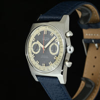 VULCAIN | Manual Chronograph bi-compax Ref. 1390 1970s Steel, 37 mm.