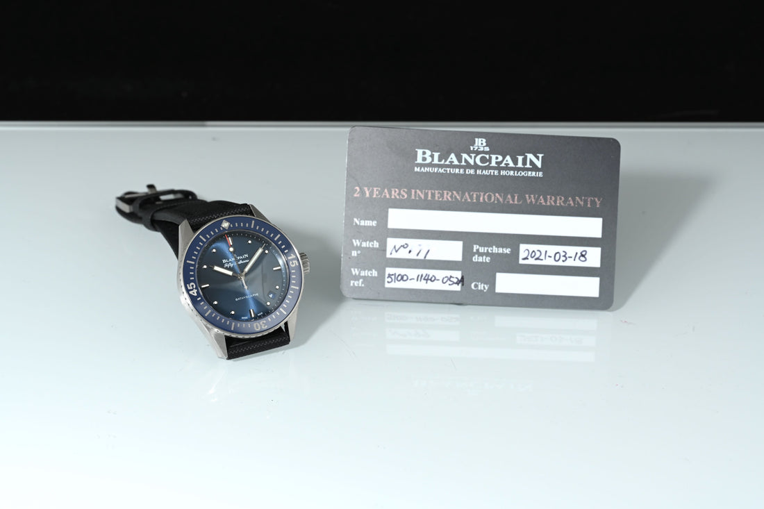 BLANCPAIN | Bathyscaphe Fifty Fathoms Automatic Steel, 38 mm, Warranty, 2021