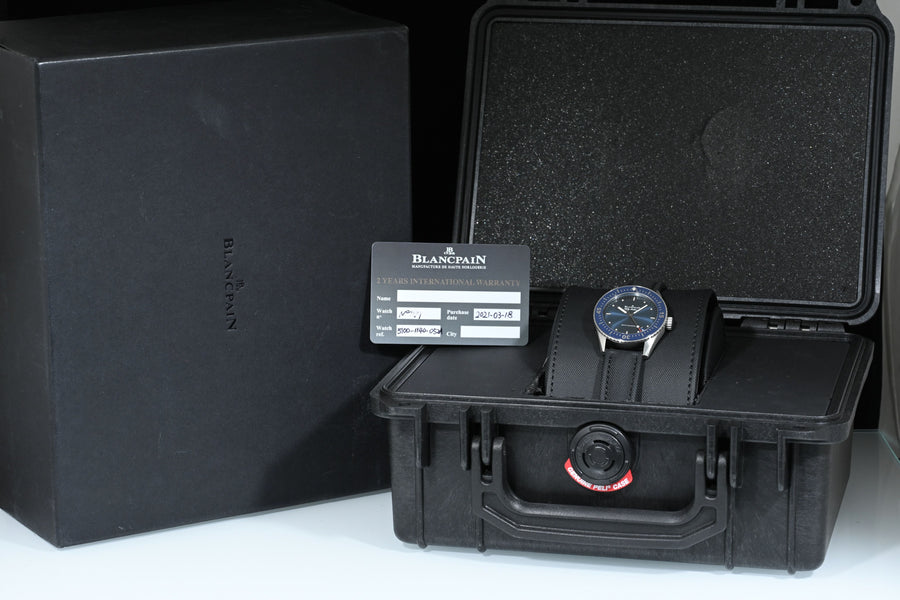BLANCPAIN | Bathyscaphe Fifty Fathoms Automatico Acciaio, 38 mm  Scatola e Garanzia, 2021