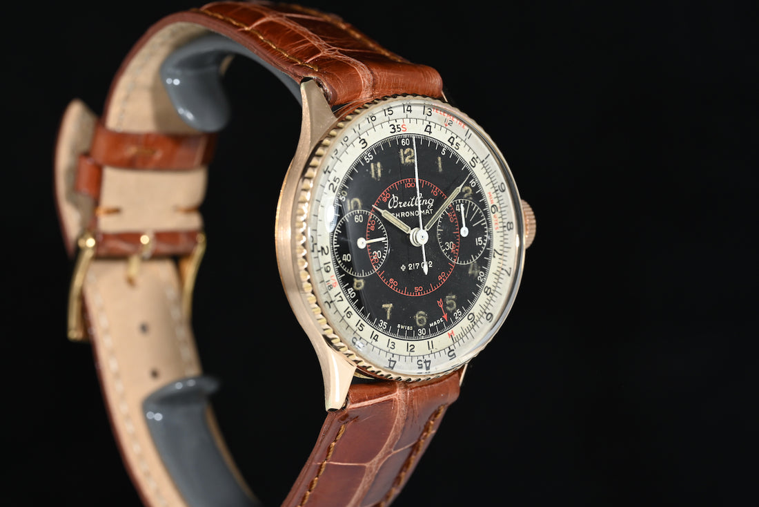BREITLING | CHRONOMAT 769 Pink gold, 1940s 217012 Manual winding, 36 mm.