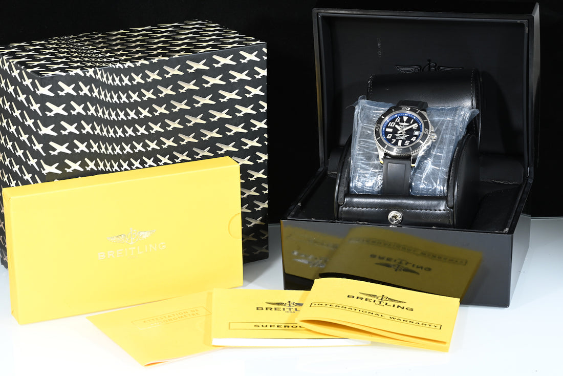 Breitling | Superocean 42 Blue ring Ref. A17364 Scatola e Garanzia Breitling 2011 Acciaio