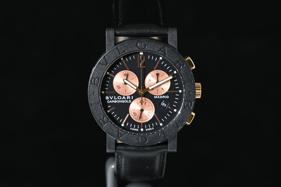 BULGARI | CARBONGOLD Madrid Chronograph Carbonio Ref. BB38CLCH - BVLGARI