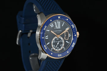 CARTIER | CALIBRE de Cartier DIVER BLU 42 mm. Acciaio e oro Rosa, Ref. W2CA0008 Scatola e Garanzia, 2019