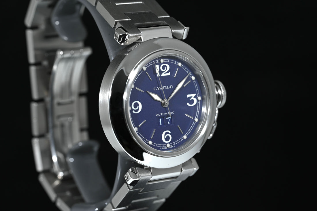 CARTIER | PASHA C Automatic Date 35 mm. Ref. 2475, Steel
