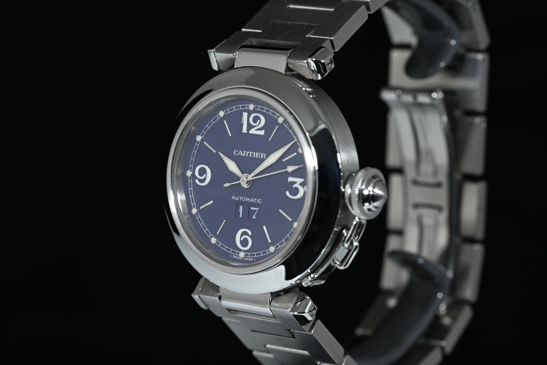 CARTIER | PASHA C Automatic Date 35 mm. Ref. 2475, Steel