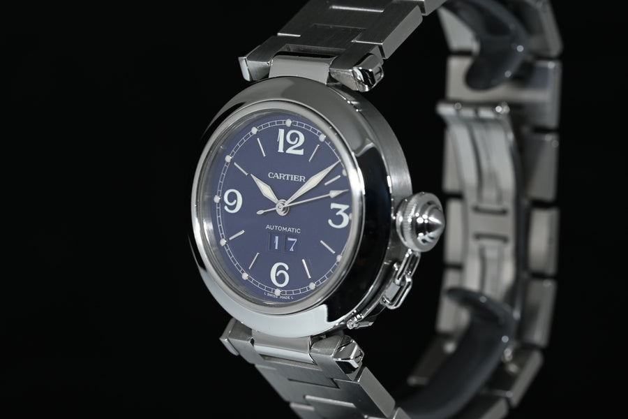 CARTIER | PASHA C Automatic Date 35 mm. Ref. 2475, Steel