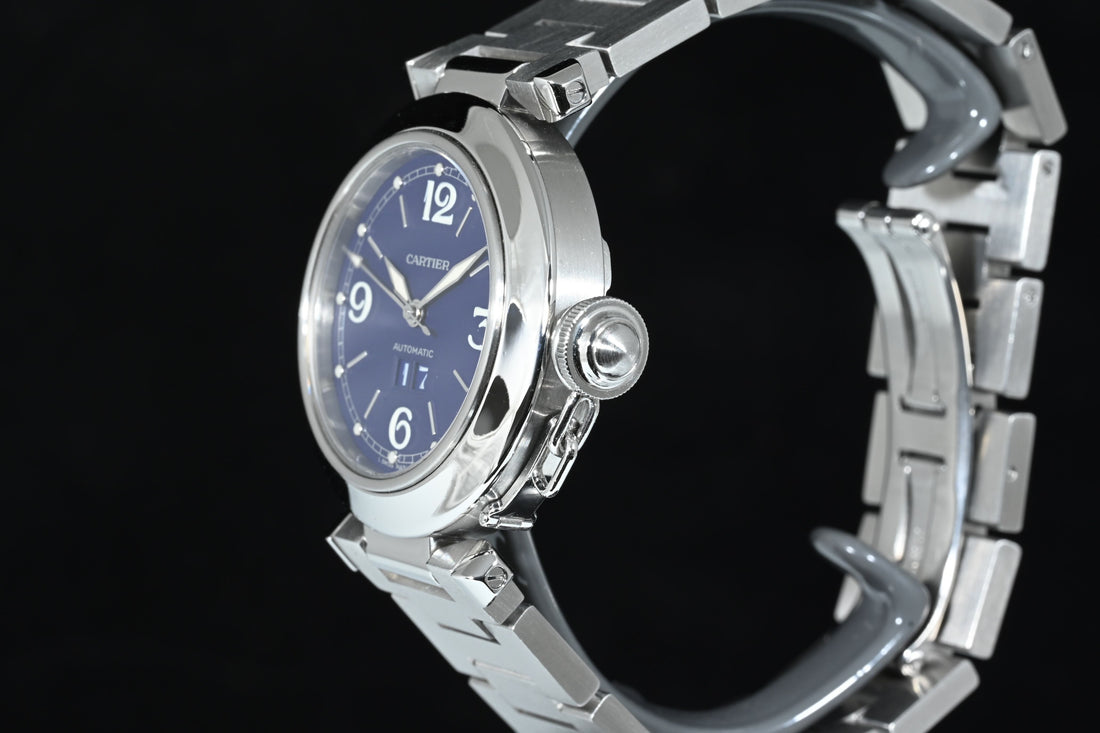 CARTIER | PASHA C Automatic Date 35 mm. Ref. 2475, Steel