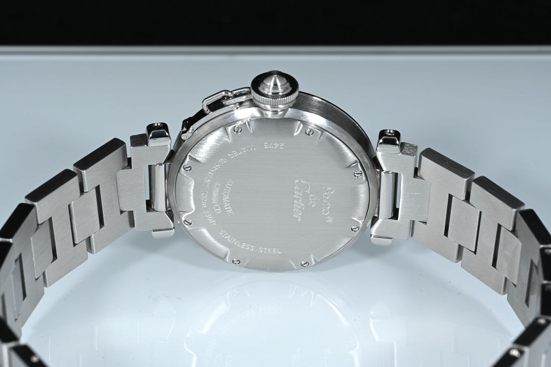 CARTIER | PASHA C Automatic Date 35 mm. Ref. 2475, Steel