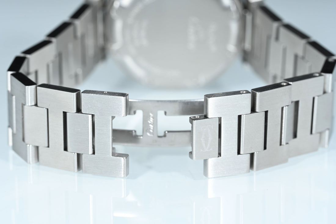 CARTIER | PASHA C Automatic Date 35 mm. Ref. 2475, Steel