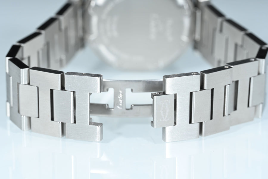 CARTIER | PASHA C Automatic Date 35 mm. Ref. 2475, Steel