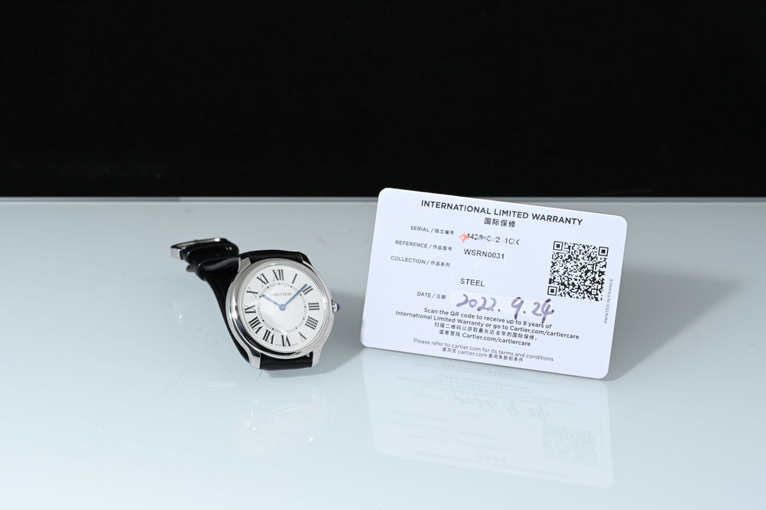 CARTIER | RONDE MUST DE CARTIER Ref. WSRN0031 Garanzia Cartier, 2022 Acciaio, Quarzo, 36 mm.