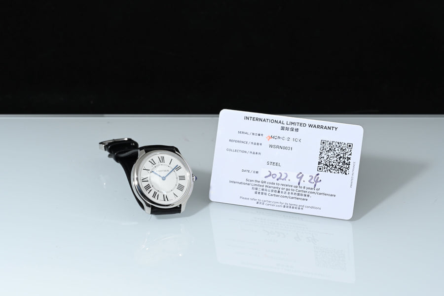 CARTIER | RONDE MUST DE CARTIER Ref. WSRN0031 Garanzia Cartier, 2022 Acciaio, Quarzo, 36 mm.
