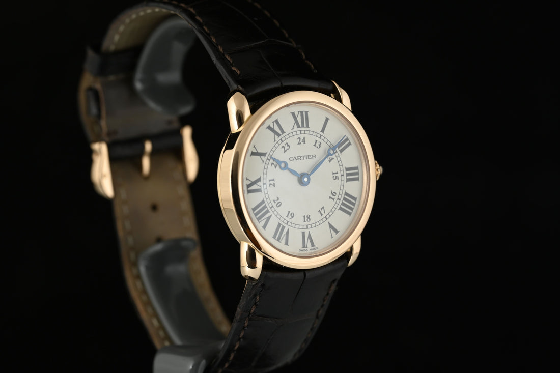 CARTIER | RONDE LOUIS de Cartier Ref. W6800151 18 Kt. Yellow Gold. 29 mm. Quartz Lady