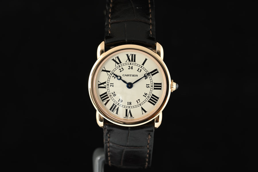 CARTIER | RONDE LOUIS de Cartier Ref. W6800151 18 Kt. Yellow Gold. 29 mm. Quartz Lady