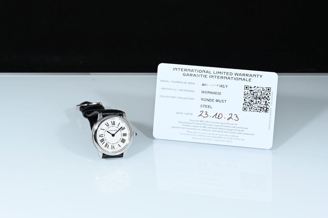 CARTIER | RONDE MUST DE CARTIER Ref. WSRN0030 Garanzia Cartier, 2023 Acciaio, Quarzo, 29 mm.