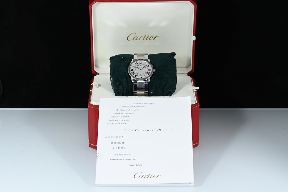 CARTIER | RONDE SOLO de Cartier Ref. W6701005 Cartier Box and Warranty, 2015, Quartz, 36 mm. Steel