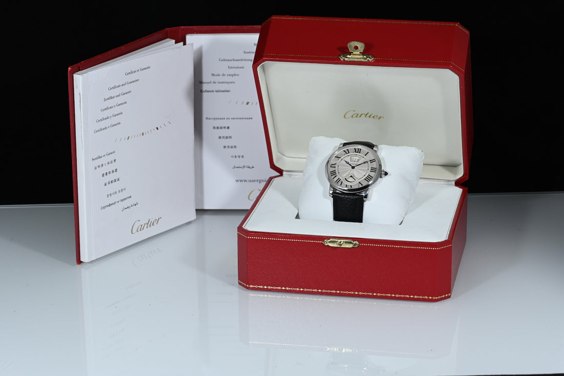 CARTIER | ROTONDE de Cartier Calendar & Power reserve Ref. W1556369 3749 Acciaio 40 mm  Scatola e Garanzia Cartier, 2015