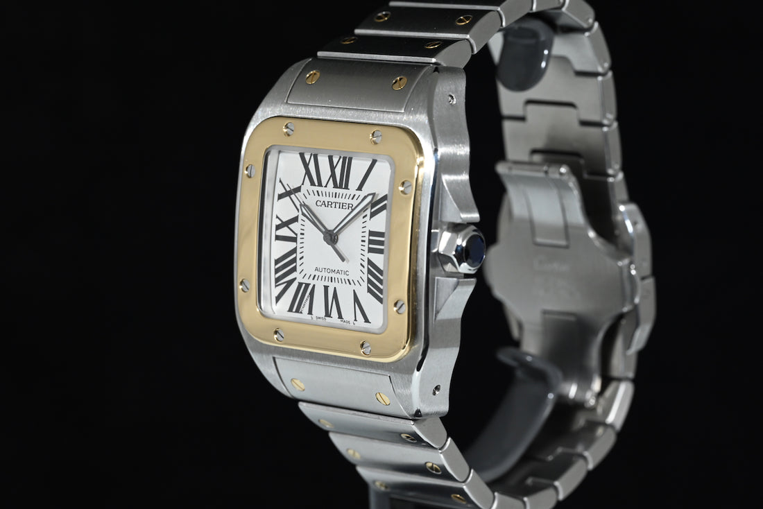 CARTIER | SANTOS 100 XL Automatic Acciaio/Oro Ref. W200728G 2656 Scatola e Garanzia Cartier 2016