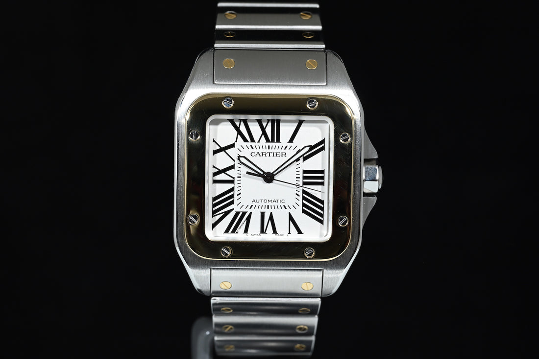 CARTIER | SANTOS 100 XL Automatic Acciaio/Oro Ref. W200728G 2656 Scatola e Garanzia Cartier 2016