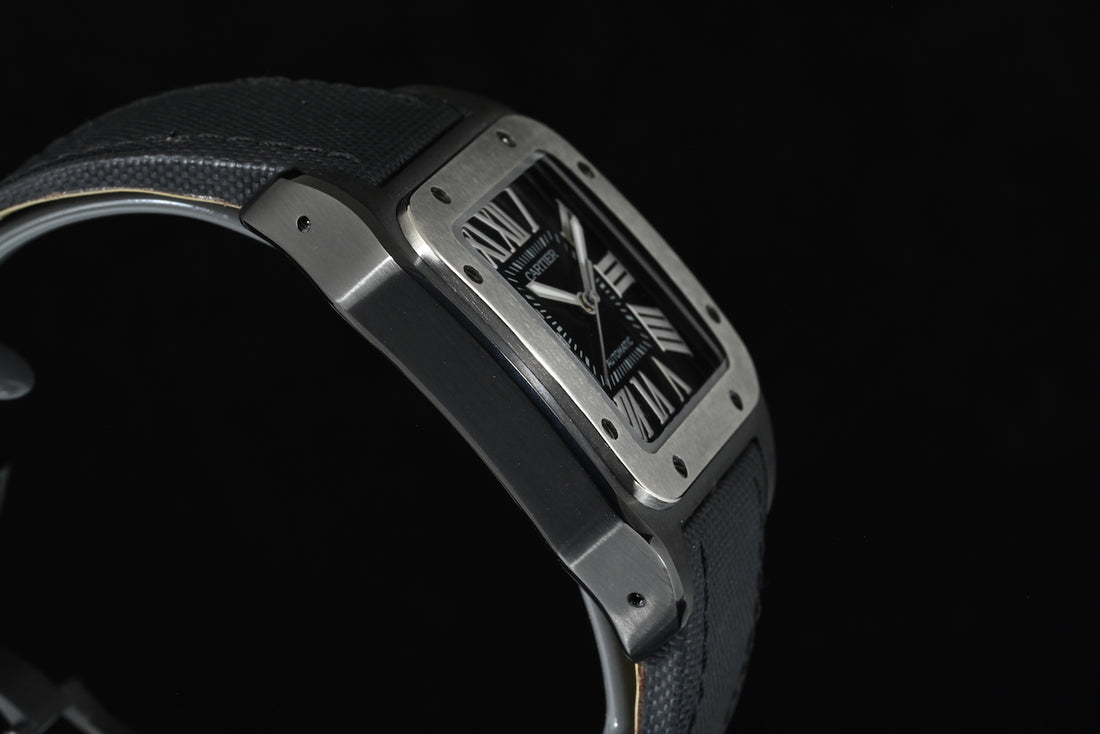 CARTIER | SANTOS 100 XL Black PVD Automatic Box and Cartier Warranty, 2010 Ref. W020010 / 2656