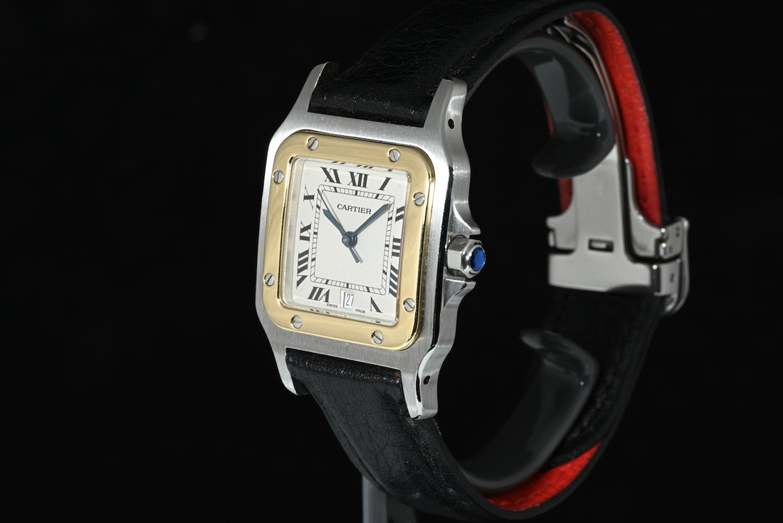 CARTIER | SANTOS DE CARTIER GALBEE Quartz Acciaio e oro giallo Ref. 1566
