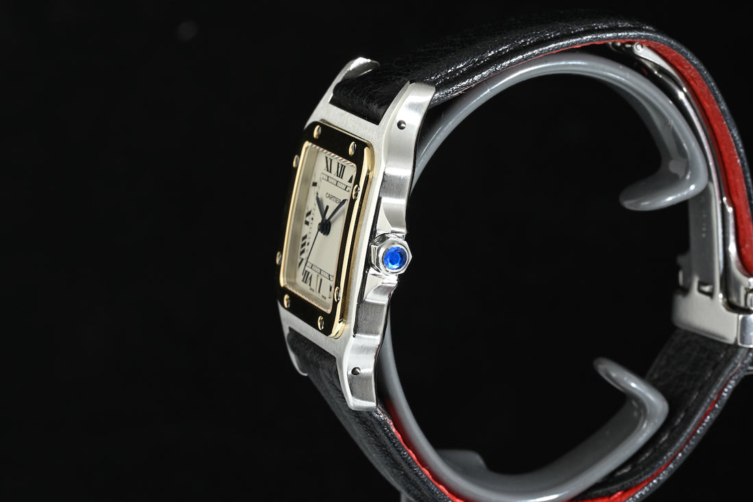 CARTIER | SANTOS DE CARTIER GALBEE Quartz Acciaio e oro giallo Ref. 1566
