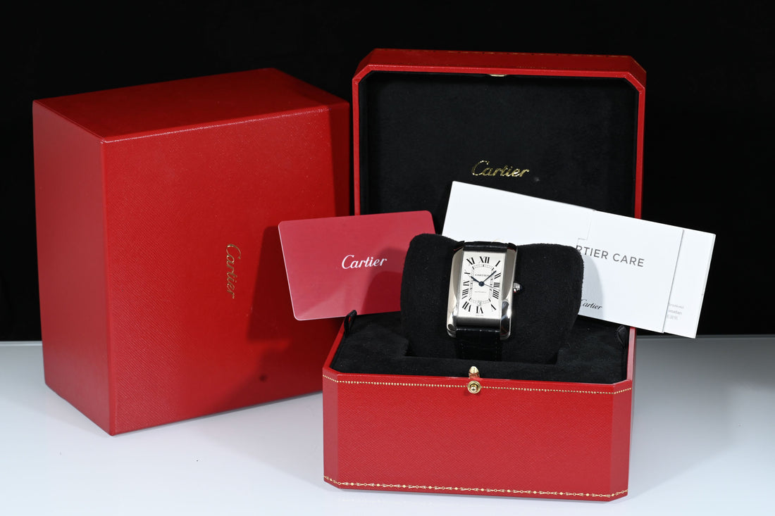 CARTIER | Tank Américaine, Oro bianco, Automatico Ref. W2609956 Scatola e Garanzia Cartier, 2023
