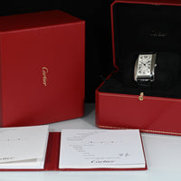 CARTIER | Tank Américaine, White Gold, Automatic Ref. W2609956 Cartier Box and Papers, 2015