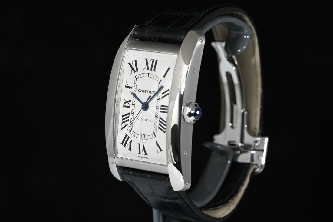 CARTIER | Tank Américaine, Oro bianco, Automatico Ref. W2609956 Scatola e Garanzia Cartier, 2023