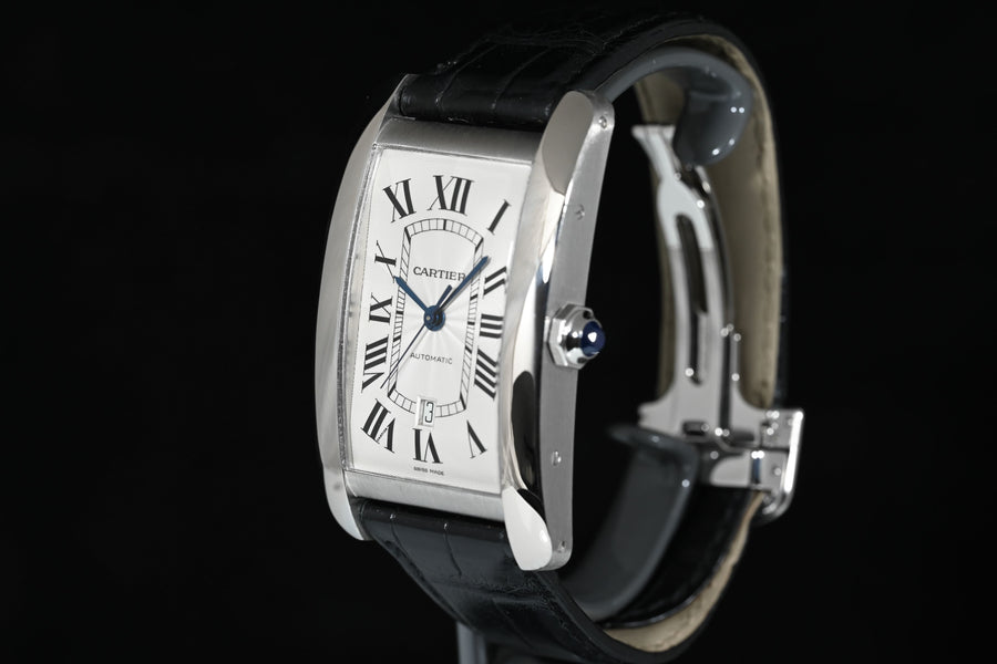 CARTIER | Tank Américaine, Oro bianco, Automatico Ref. W2609956 Scatola e Garanzia Cartier, 2023